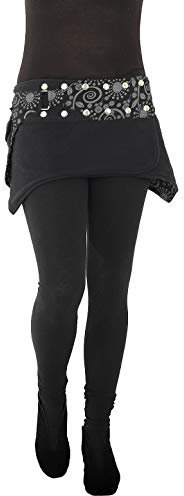 PUREWONDER Damen Zipfel Wickelrock Nierenwärmer Cacheur sk22 Schwarz 2