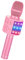 Ankuka - Micrófono inalámbrico, para karaoke, Bluetooth, para recepción, reproductor, regalo infantil, para Android/iOS, con función de grabación, luces parpadeantes, sonidos mágicos, rosa