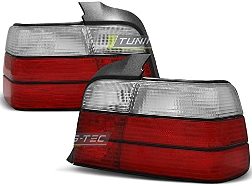 1 Paar Rückleuchten B. Serie 3 E36 Limousine 90-99 Look M3 Rot Weiß 27335677