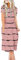 DB MOON Frauen Casual Kurzarm Kleider Empire-Taille Knielanges Kleid mit Taschen, Rote Bohnen-Paste, Groß