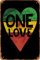 Yzixulet One Love Music Rasta Reggae Heart Peace Roots Poster Retro Metal Tin Vintage Sign 12 X 8 Inch Home Bar Man Cave Wall Decor