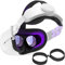 SUPERUS Correa Elite y Protector Lente para Oculus/Meta Quest 2, Mayor Comodidad, Reduce la presión de la Cabeza y Evita Que Tus Gafas Rayen Las Lentes VR (Negro)