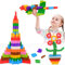 Kids Ensemble de 140 blocs de construction Jouets de construction - Jouets d'apprentissage STEM Ensemble d'apprentissage pour enfant - 10 couleurs Jouets de construction pour enfants de 3 ans et plus