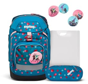ergobag Unisex Kinder Bearlegance Sets Rucksack, Mehrfarbig (Mehrfarbig), Einheitsgröße