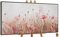 YS-Art Abstrakt Acryl Gemälde auf Leinwand April handgemalt Wandbilder Wohnzimmer modern Wohndekor Bilder Büro Praxis Beige Mohn Blumen echte Kunst mit Rahmen 200x100 cm