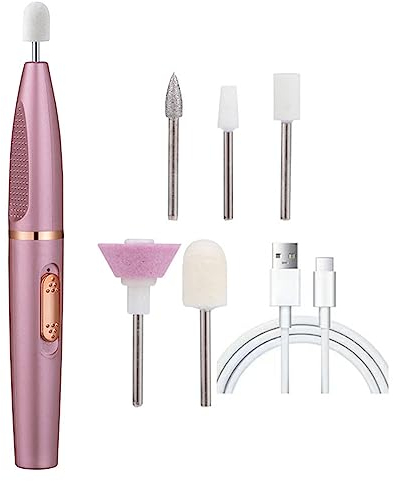 Electric Nail Files - Cordless Nail Drill Rechargeable - Electric Nail Drill for Acrylic Nails - Portable Manicure Pedicure Kit for Shaping, Polishing, Nail Art DIY, Home Use