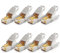 deleyCON 8x Prise Réseau CAT 7 RJ45 Sans Outil Blindée 10 Gbit/s 600 MHz Prise Réseau Pour Câbles de Pose Rigides Câbles Bruts Prise RJ45 Ethernet LAN DSL Câble de Brassage