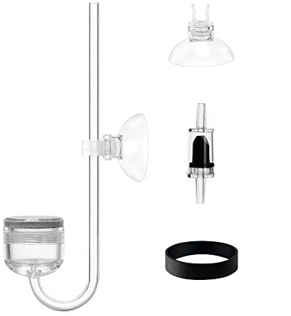 MiOYOOW Aquarium CO2 Diffusor, Acryl CO2 Diffusor Zerstäuber mit Blasenzähler/Rückschlagventil für Aquarienpflanzen