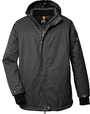 STOY Herren Funktionsjacke mit abzippbarer Kapuze - Große Größen STW 18 MN JCKT, anthrazitmelange, 3XL, 39810-000