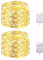 Micro LED Lichterkette Batterie, 120 LED Lichterkette Innen Batterie, Mini Lichterkette Draht 2 x 12M Silberdraht für Party, Garten, Weihnachten, Halloween, Hochzeit, Beleuchtung Deko (Warmweiß)
