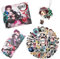 Ubephant Portefeuille Demon, Demon Cadeau, Portefeuille Porte-CléS Autocollant, 52Pcs Demon Animé Cadeau, PU Cuir Child Wallet, Cadeau d'anniversaire pour Enfants