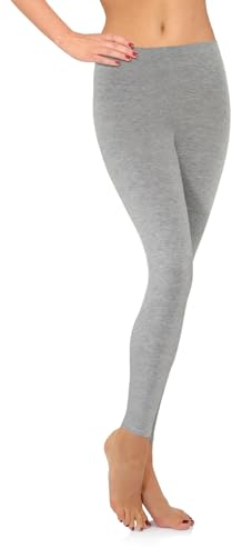sesto senso Viskose Leggings für Damen lang Grau Mädchen Fitnesshose Sporthose Bunte Yoga S Melange