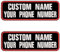 misscase 2Pcs Kundenspezifischer Name Patch, personalisierte taktische Patches 2 Line Text, Gestickte Name Patches für Rucksäcke, Jacken, Hundegeschirr, Hook&Iron on (No-Logo)