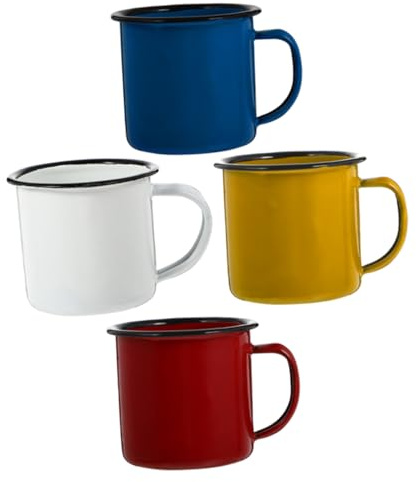 Ciieeo 4pezzi Tazze Vintage Smalto Bicchieri Tradizionali Cinesi Per Caffè e Tè Colori Per Casa Ufficio e Feste