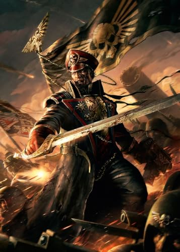 Displate Offiziell Warhammer MetallPoster Magnetische Befestigung Inklusive Lizenziert Bilder Hochwertiges Poster Warhammer 40,000 Art Astra Militarum Poster 45 cm x 32 cm