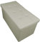 Home Harmony Kensington Folding Storage Ottoman, Storage Chest, Footrest, Bench, padded Seat, Faux Leather (Cream, Large)