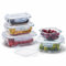 Lacers PurpleLine Frischhaltedosen | GLAS 10-Teiliges Set mit Deckeln | 320ml, 370ml, 640ml, 800ml, 1050ml Aufbewahrungsboxen | Glasbehälter Küche Vorratsdosen Tiefkühlbehälter Meal Prep Mikrowelle