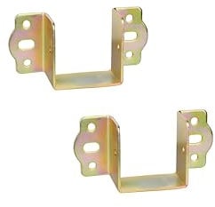 LIKERAINY Centre Support Bed Hinge Rail Brackets Timber Joist Hanger Width 50 mm Suspension Connecting Fittings Hooks Fastener for Bed Frame Metal 2 pcs