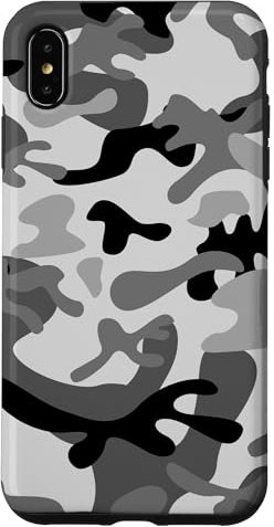 iPhone XS Max Camouflage Camo Gray Graphic Case