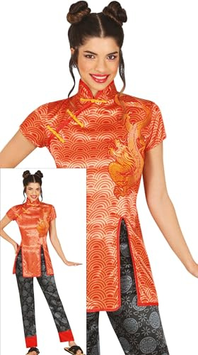 FIESTAS GUIRCA Costumes traditionnels chinois pour femme - Kimono dragon Costumes japonais pour femme