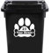 Pack of 3 Dog/Cat Paw Print Waterproof Personalised Wheelie Bin Stickers Custom House Number - Stick On House Numbers - Street Name Stickers