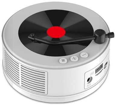 ASHATA Retro Portable Speaker, Small Gramophone Style Speaker, Clear Sound and Immersive Music Experience