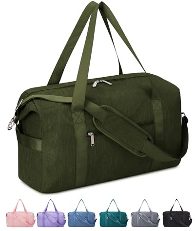 Narwey Ryanair Handgepäck 40x20x25 Ryanair Handgepäck 40x30x20 Kleine Reisetasche Damen Sporttasche Weekender Gym Travel Bag für Damen Herren 20L (Armeegrün)