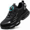 Sicherheitsschuhe Damen Leicht mit Stahlkappe Sportliche Arbeitsschuhe Sneaker Drehknopf Anti-Smash und Anti-Punktur Stahlkappenschuhe Safety Shoes Schwarz 40 EU