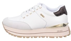 Liu Jo Scarpe Maxi Wonder 84 Sneaker Casual Donna Pelle Bianco 39