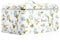 VQ Laura Ashley Large Bread Bins for Kitchen with Removable Lid Bread Storage Containers for Freshness & Style - Stainless Steel BreadBin with Hand-Applied Designer Print - Elveden White