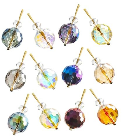 SUPVOX Juego de Decoración para Árbol de Navidad 12 Minibolas de Cristal Bolas Navideñas de Adornos para Decoraciones Navideñas