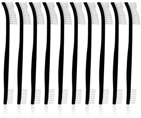 Small Cleaning Brush 10 Pcs Crevice Cleaning Brushes Set for Small Spaces Double Ended Mini Stiff Bristles Brushes for Kitchen Sink