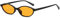 RUNHUIS Retro Oval Sonnenbrille Vintage Cateye Sonnenbrille für Damen Herren Mode Brillen (Schwarz/Orange)