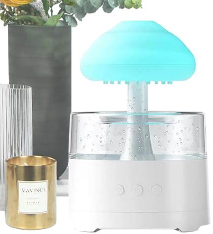 LED Rain Cloud Diffuser, Relaxing Rain Sound Humidifier, Water Drip Lamp Humidifier, Cool Mist Rain Lamp, Rain Cloud Diffuser, Adjustable Rain Lamp Diffuser, Aromatherapy Rain Cloud Humidifie