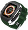 AMSOH Adecuado para Apple Ultra 8 de 49 mm, kit de modificación de fibra de carbono, correa de fluoroelastómero, para iWatch S8/7/6 de 45 y 44 mm Series Watch Strap de repuesto, 49mm, Ágata