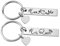 BESPORTBLE Porte Clés Acier Inoxydable Her King His Queen Forme De Cœur Pendentifs Amoureux pour Couples Idée Saint Valentin