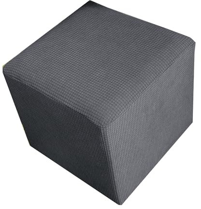 ZeugLung Hockerbezug Quadratisch, Schonbezug für Hocker Bezug überzug, Ottomane Husse, Fußhocker Sitzhocker Sitzbezug 40x40 45x45