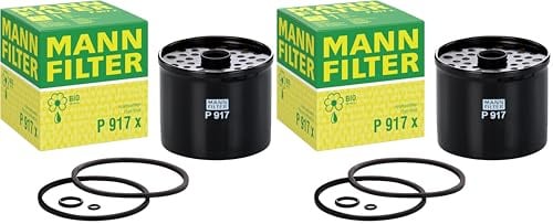 MANN-FILTER P 917 x Kraftstofffilter – Kraftstofffilter Satz mit Dichtung/Dichtungssatz – Für PKW (Packung mit 2)