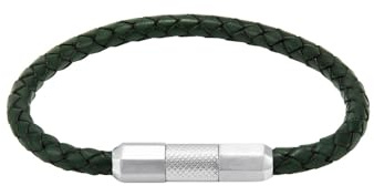 FOSSIL Herren Leder- oder Edelstahlarmband mit verstellbarem Verschluss