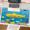MESHIZIY Mauspad (400 × 750 MM) Verlängertes großes Mauspad Schreibtischauflage, rutschfeste Gummibasis, Gaming-Mauspad XLU-Boot-Hintergrund: Cartoon-gelbes U-Boot unter Wasser.