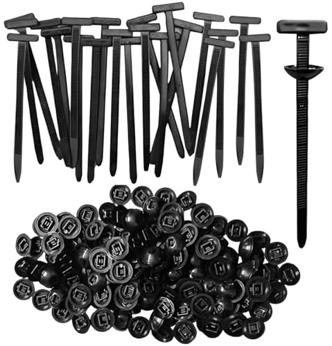 100Pcs Nylon Universal Cable Tie Buckle, Heavy Duty Self-Locking Nylon Zip Ties Holder, Multipurpose Plastic Cable Ties Tool for Car Daily Repair
