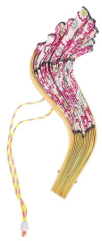 Hemobllo Women Foldable Bamboo Sun Hat Wide Brim Beach Hat with Fan Summer Outdoor UV Protection Shade for Travel and Vacation Pink Floral Pattern