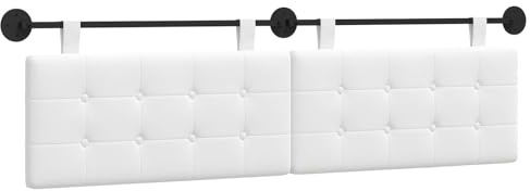 vidaXL Hängendes Kopfteil Stoff, Stylisches hängendes Kopfteil für Schlafzimmer, modern und platzsparend, gepolstert und wandmontiert