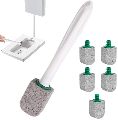 Pumice Stone For Toilet Bowl Cleaning, Scouring Stick, Replaceable Pumice Stone With Handle, Toilet Limescale Remover For Bathroom Tiles, Sink, Swimming Pool, Bathtubs, Cleaning Supplies