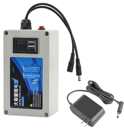 JHKJ 12V 20Ah 30Ah 50Ah 100Ah Rechargeable Lithium Battery PackBack-up Battery with DC 12V Output and Charger for LED Strip Light CCTV Camera Router,12V,10Ah