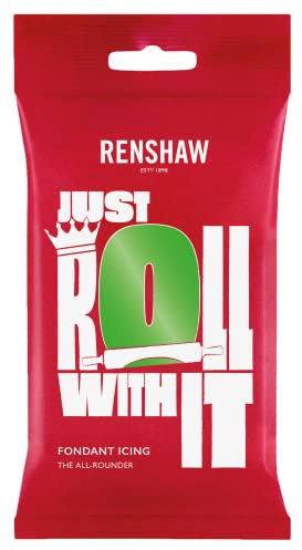 Renshaw Lincoln Green Just Roll With It Fondant Icing, 250 g (Pack of 1) - Ready to Roll Icing for Cakes
