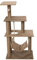 Arbre à Chat Modèle Natural Elm - Naturel, 60x40x118,5cm, Troncs revêtus de sisal, Soulage Le Besoin de grattage du Chat, avec hamac en Peluche, Corde de Jeu et balles de Jeu