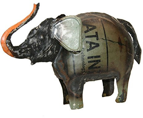 Elefant Metall Dekofigur Blechfigur Dekoration Gartenfigur Handbemalt Bunt Bemalt - Gall & Zick