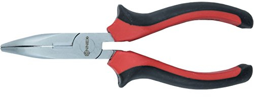 Connex COXT177160 - Pinza per radio e telefono, 160 mm, curva con manico a 2 componenti, colore: Argento/Nero/Rosso