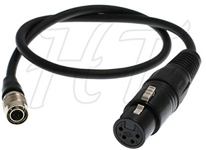 HT-cable DSLR Monitor Power Cable Hirose 4 Pin to XLR 4 Pin for SONY F55 F5 Camera